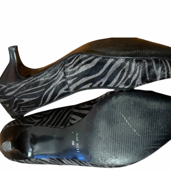 Nine West Black and Gray Zebra Heels - Picture 4 of 4